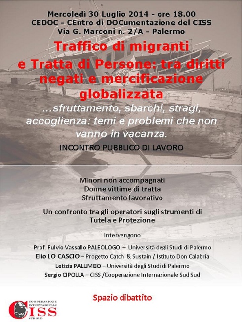 Traffico di migranti e Tratta di Persone - 30 luglio, Palermo